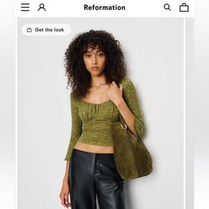 Reformation Effie Knit Top Size XS Esperanza
